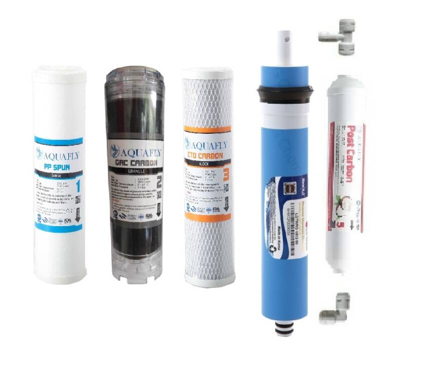 AQUA FLY Su Arıtma Cihaz Filtresi Lg Membranlı İhlas Aura Cebilon Compact Uyumlu 5 Li Takım 10" Açık Kasa Cihaz Uyumlu - 1