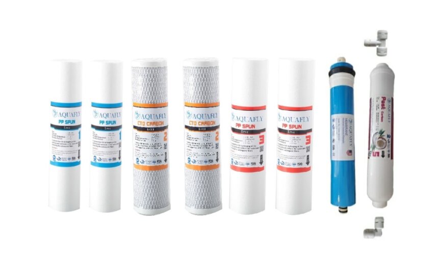 AQUA FLY Su Arıtma Cihazı Filtresi 8li Set Yıllık Filitre Seti AÇIK KASA CİHAZ UYUMLU - 1