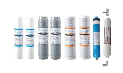 AQUA FY Su Arıtma Cihazı Filtresi ÇİFT KARBONLU 8Li Yıllık Filitre Seti AÇIK KASA CİHAZ UYUMLU