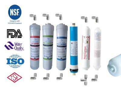 Aquafly 12" Inline 6 Filtre 9 Aşama Su Arıtma Filtresi Kapalı Kasa Cihaz Uyumlu