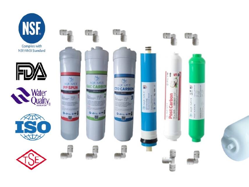 AQUAFLY 12" Inline 6lı Takım Alkali Su Arıtma Filtresi KAPALI KASA CİHAZ UYUMLU - 1
