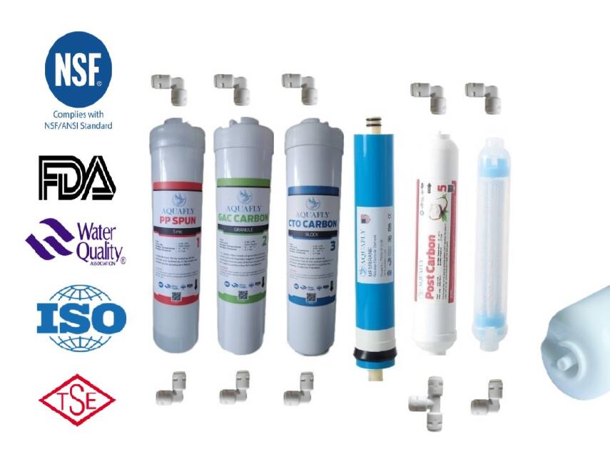 AQUAFLY Su Arıtma Cihazı Filtresi 12" İNLİNE 6lı Takım DETOX İNFRARE Su Arıtma Filtresi KAPALI KASA CİHAZ UYUMLU - 1