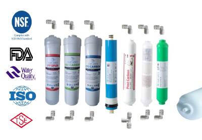 Aquafly 12" Inline 7 FİLTRE 10 AŞAMA ( ALKALİ ve 4in1 ) Su Arıtma Filtresi Kapalı Kasa Cihaz Uyumlu