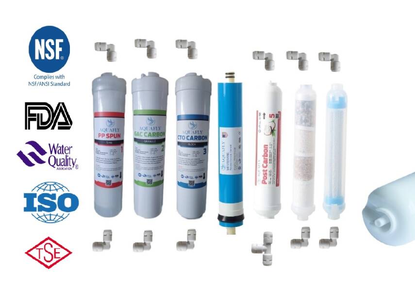 Aquafly 12" Inline 7 FİLTRE 10 AŞAMA ( DETOX ve 4in1 ) Su Arıtma Filtresi Kapalı Kasa Cihaz Uyumlu - 1