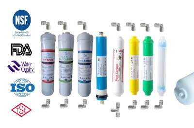 Aquafly 12" Inline 8li Takım Alkali Mineral İnfrare Su Arıtma Filtresi Kapalı Kasa Cihaz Uyumlu