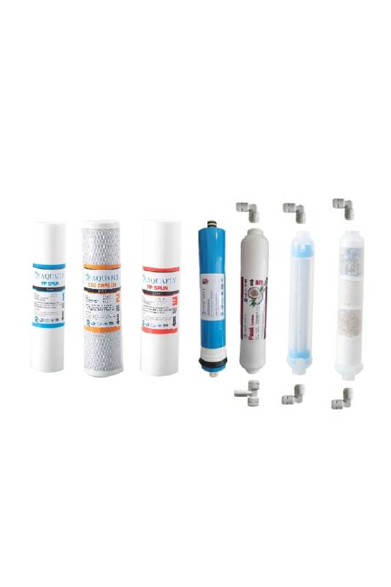 AQUAFLY Su Arıtma Filtresi 7 Filtre 10 AŞAMA Arıtıcı Filtresi YEDEK 10' AÇIK KASA UYUMLU - 1