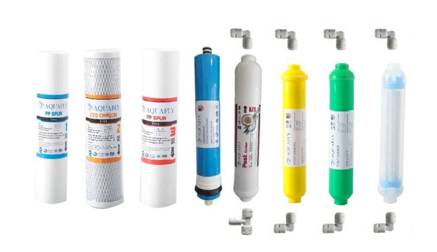 AQUAFLY Su Arıtma Filtresi 8li Takım Arıtıcı Filtresi DETOX YEDEK 10' AÇIK KASA UYUMLU - 1