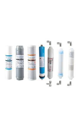 AQUAFLY Su Arıtma Filtresi Çift Karbonlu 7 Filtre 10 AŞAMA Arıtıcı Filtresi YEDEK 10' AÇIK KASA UYUMLU