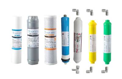 AQUAFLY Su Arıtma Filtresi Çift Karbonlu 7li Takım YEDEK  Arıtıcı Filtresi 10' AÇIK KASA UYUMLU