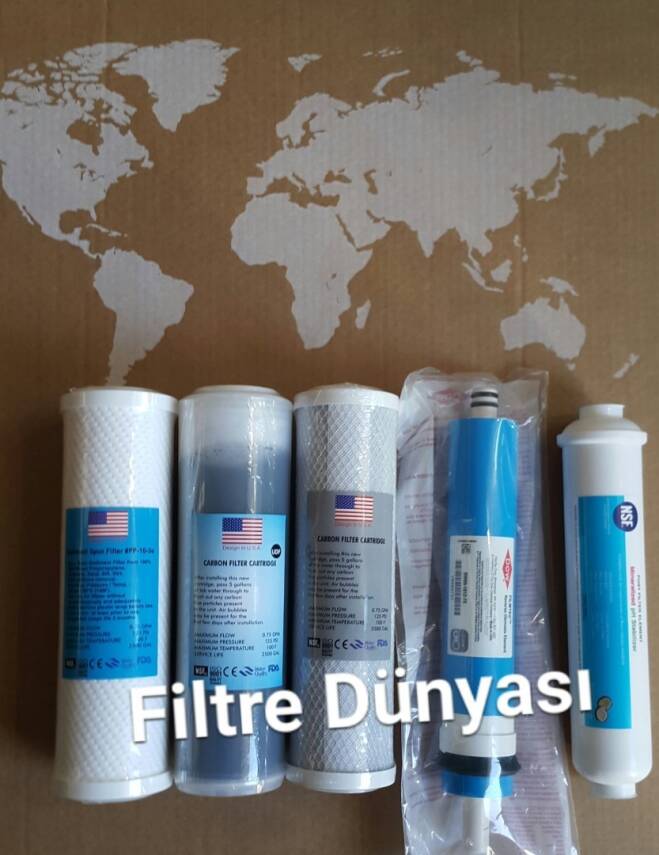 TRUST WATER İhlas Cebilon Compact Uyumlu 5li TAKIM FİLMTEC Membranlı 10" AÇIK KASA CİHAZ UYUMLU - 2