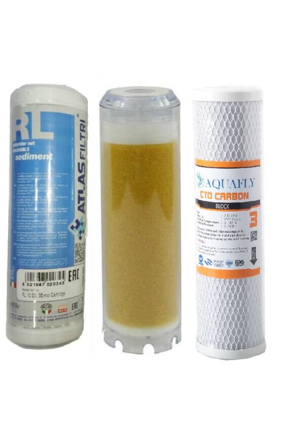 AQUA FLY DAİRE ARITMA ANASU GİRİŞ 3LÜ YEDEK ( Yıkanabilir, Reçine, Cto ) - 1