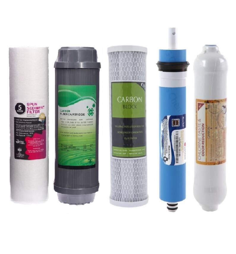 LG MEMBRANLI SU ARITMA FİLTRESİ 5 li Filtre Seti EKO Çift Karbon - 1