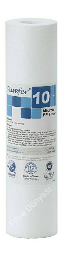 PÜREFER 10 Mikron Su Arıtma Filtresi Nsf Li - 1