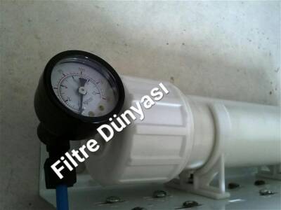 AQUA FLY  Su Arıtma Cihazı için basınç ölçer ( manometre )  1/4 Dişli Dirsekli Membran Kapağına Takılır - 2