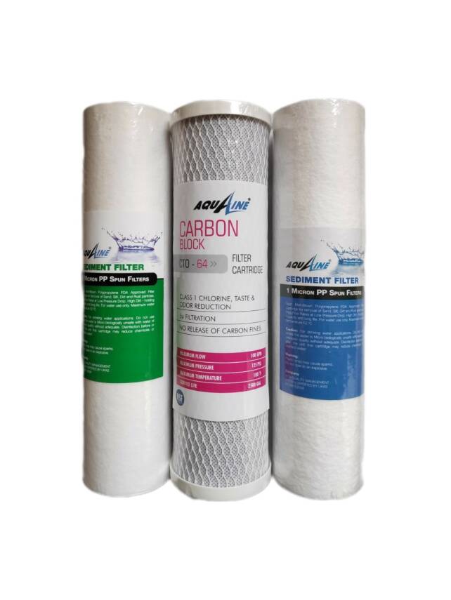 AQUALİNE Su Arıtma Filtresi Takım 3lü Set Arıtıcı Filtresi AQUALİNE MARKALI - 1