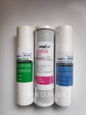 AQUALİNE Su Arıtma Filtresi Takım 3lü Set Arıtıcı Filtresi AQUALİNE MARKALI - 3