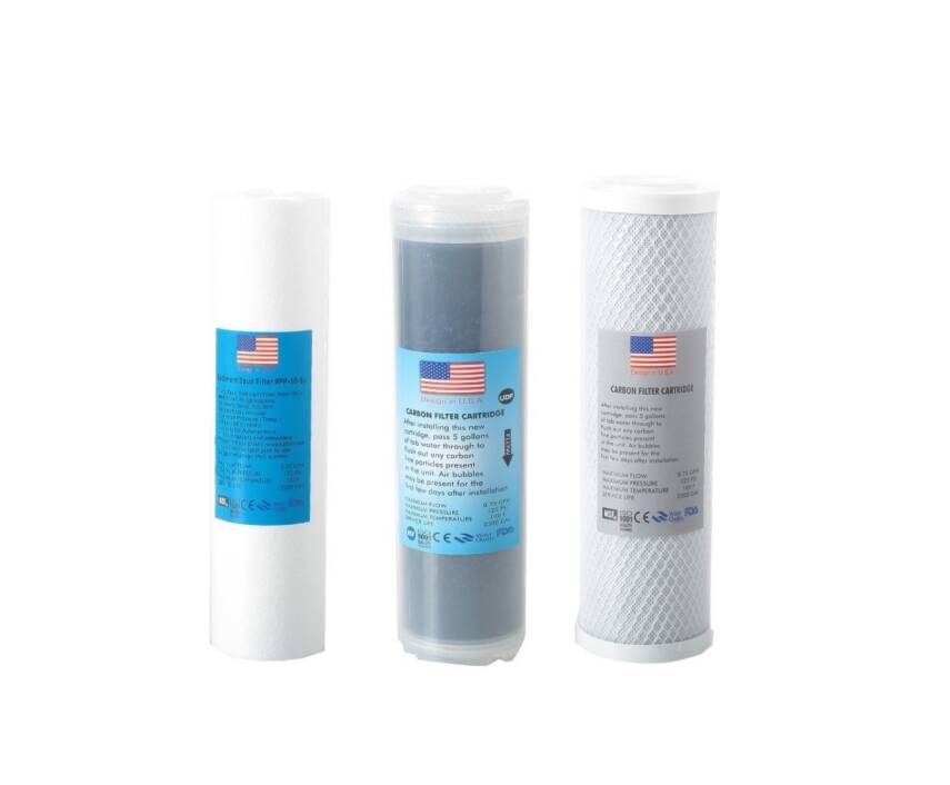 TRUST WATER Su Arıtma Cihazı Filtresi 3lü Filitre Takımı ÇİFT KARBONLU 10" AÇIK KASA CİHAZ UYUMLU - 1