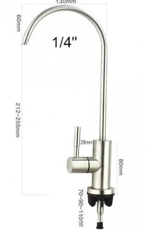 AQUA FLY Su Arıtma Cihazı Musluğu PASLANMAZ LÜX MUSLUK Arıtma Çeşme Ankastre Musluk - 4