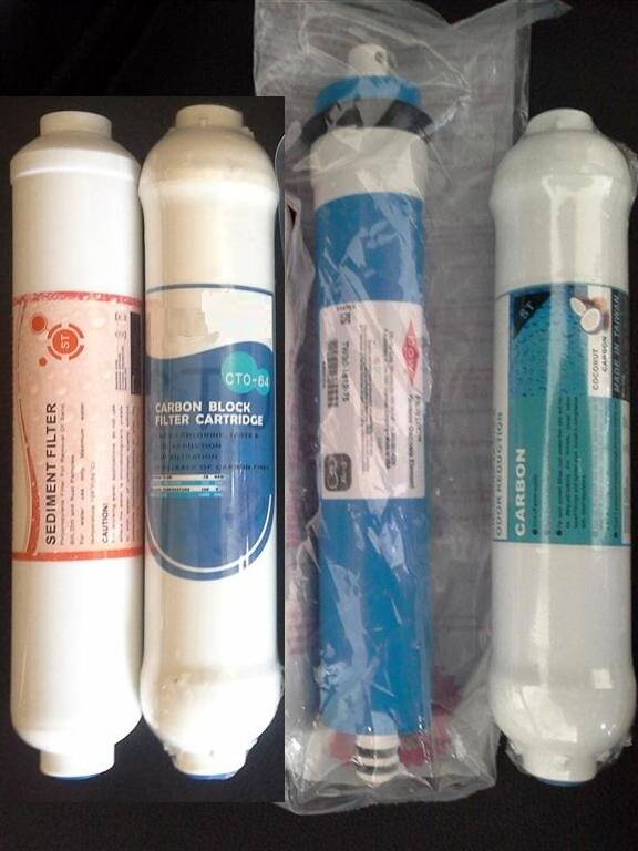 AQUA FLY Tezgah Üstü Su Arıtma Cihazı Filtresi 4lü SET FİLMTEC MEMBRANLI - 1