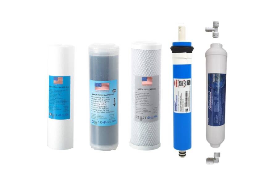 TRUST WATER Su Arıtma Cihazı Filtresi Çift Karbonlu Filmtec PurePro lu 5'li Set 10" AÇIK KASA CİHAZ UYUMLU - 1