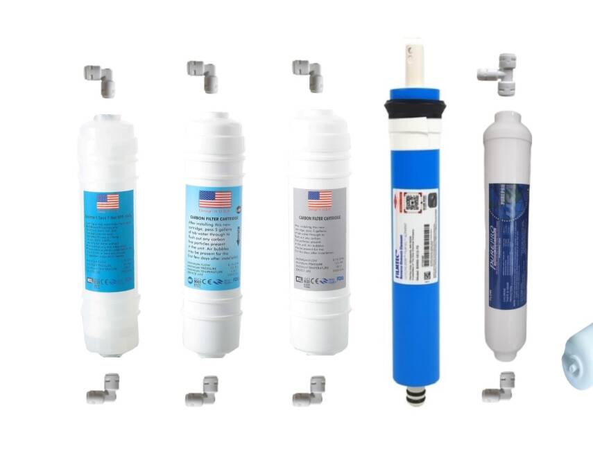 TRUST WATER Kapalı Kasa Su Arıtma Cihazı Filtresi Filmtec Pureprolu İNLİNE 5li FİLTRE TAKIMI FİLMTEC MEMBRANLI - 1