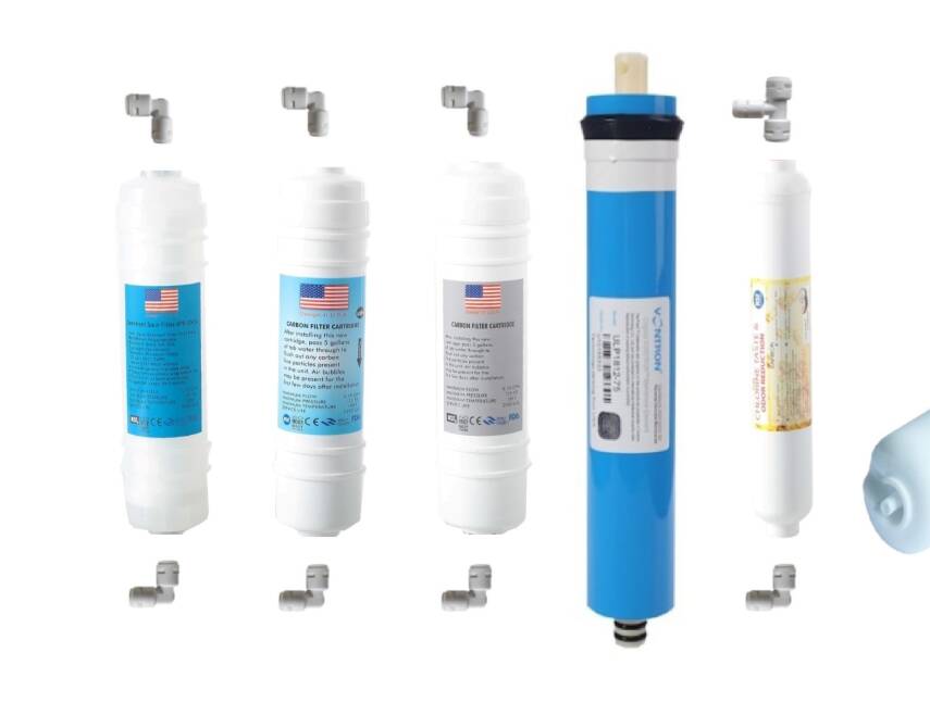 TRUST WATER Kapalı Kasa Su Arıtma Cihazı Filtresi VONTRON Mebranlı İNLİNE 5Lİ Takım  - 1