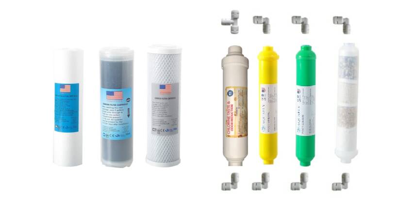 TRUST WATER Su Arıtma Cihazı Filtresi ÇİFT KARBONLU 7li Alkalin Mineral Bio Ceramic MEBRANSIZ  - 1